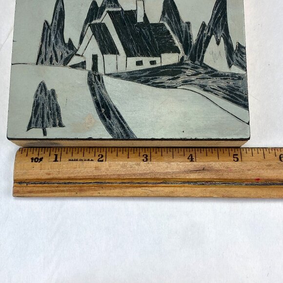 Linoleum Wood Block Print Stamps Lot of 3 American Crayon Company and Other - Picture 11 of 11